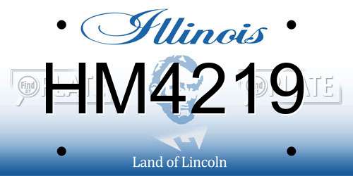 HM4219 Illinois License Plate