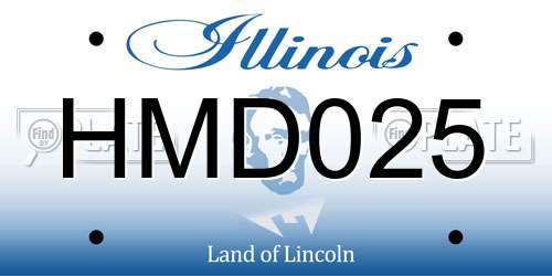 HMD025 Illinois License Plate