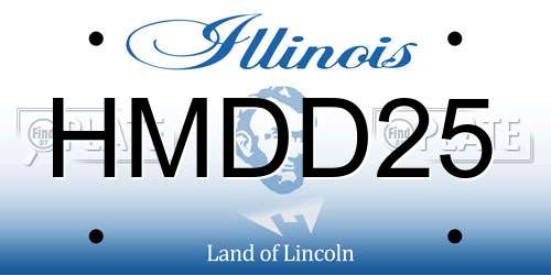 HMDD25 Illinois License Plate
