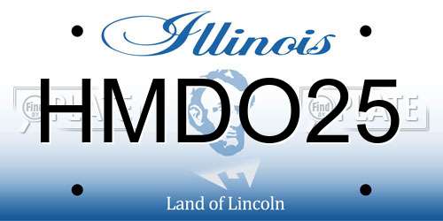 HMDO25 Illinois License Plate