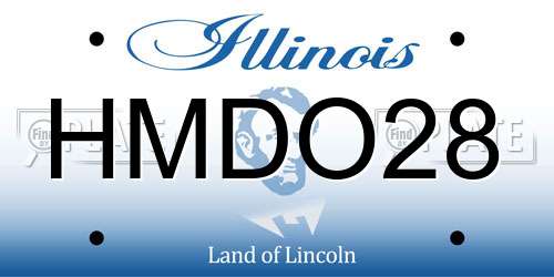 HMDO28 Illinois License Plate