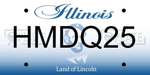 HMDQ25 Illinois License Plate