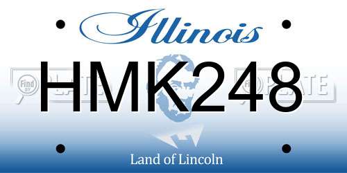 HMK248 Illinois License Plate