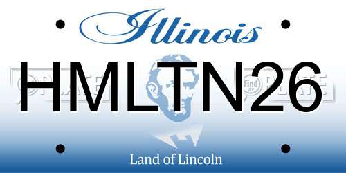 HMLTN26 Illinois License Plate