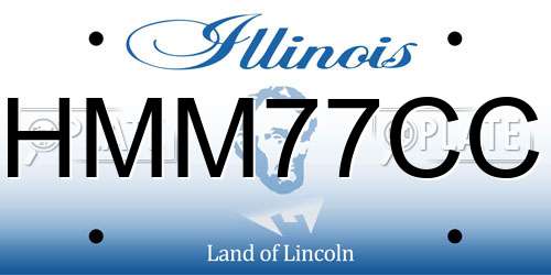 HMM77CC Illinois License Plate