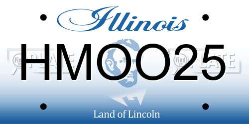 HMOO25 Illinois License Plate