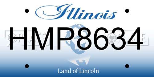 HMP8634 Illinois License Plate
