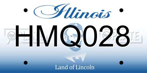 HMQ028 Illinois License Plate