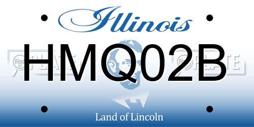 HMQ02B Illinois License Plate
