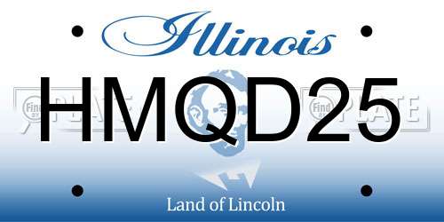 HMQD25 Illinois License Plate