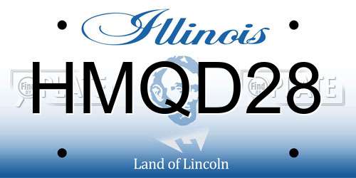 HMQD28 Illinois License Plate