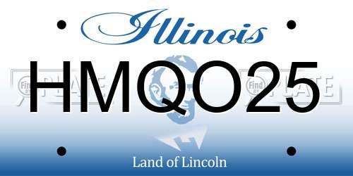 HMQO25 Illinois License Plate