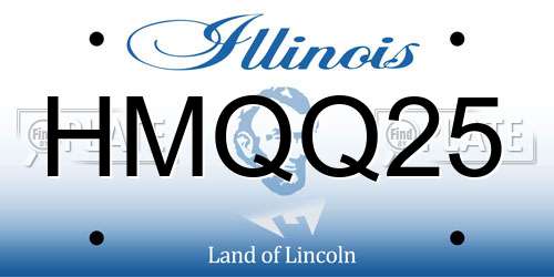 HMQQ25 Illinois License Plate