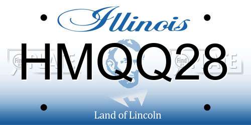HMQQ28 Illinois License Plate