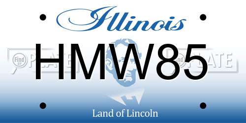 HMW85 Illinois License Plate
