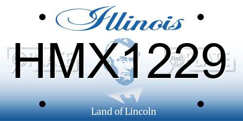 HMX1229 Illinois License Plate