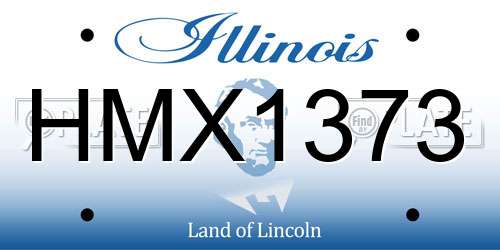 HMX1373 Illinois License Plate