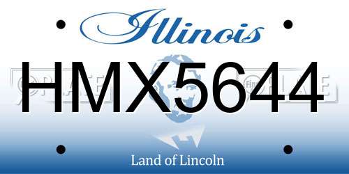 HMX5644 Illinois License Plate