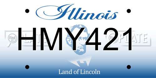 HMY421 Illinois License Plate