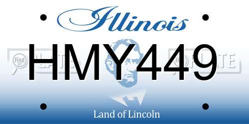 HMY449 Illinois License Plate