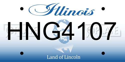 HNG4107 Illinois License Plate