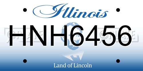 HNH6456 Illinois License Plate