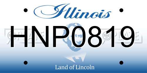 HNP0819 Illinois License Plate