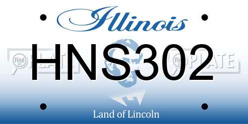 HNS302 Illinois License Plate