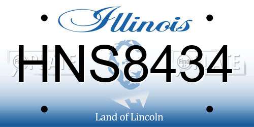 HNS8434 Illinois License Plate