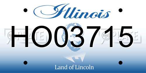 HO03715 Illinois License Plate