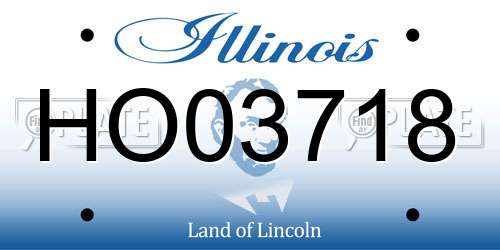 HO03718 Illinois License Plate
