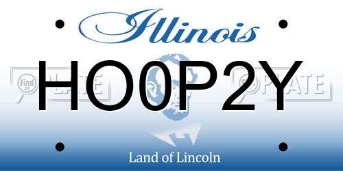 HO0P2Y Illinois License Plate