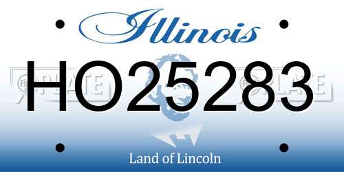 HO25283 Illinois License Plate