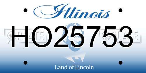HO25753 Illinois License Plate