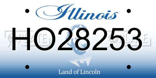 HO28253 Illinois License Plate