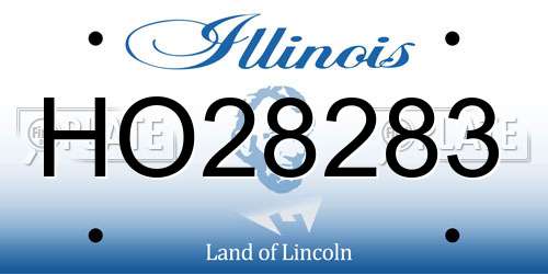 HO28283 Illinois License Plate