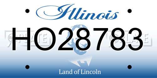 HO28783 Illinois License Plate