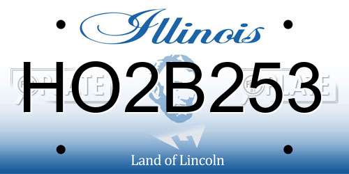 HO2B253 Illinois License Plate