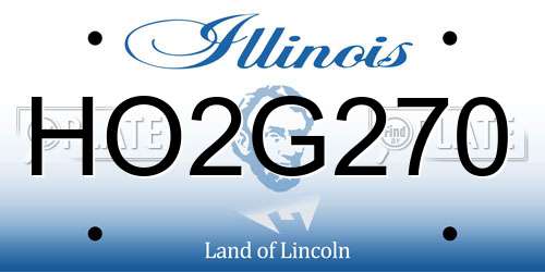 HO2G270 Illinois License Plate