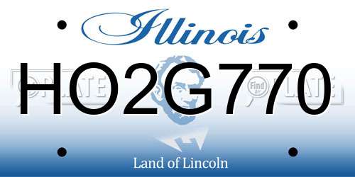 HO2G770 Illinois License Plate