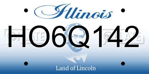 HO6Q142 Illinois License Plate
