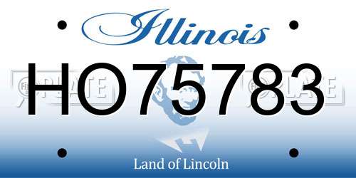 HO75783 Illinois License Plate
