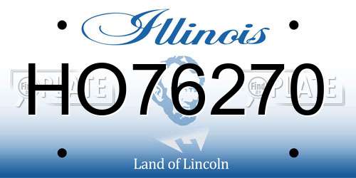HO76270 Illinois License Plate