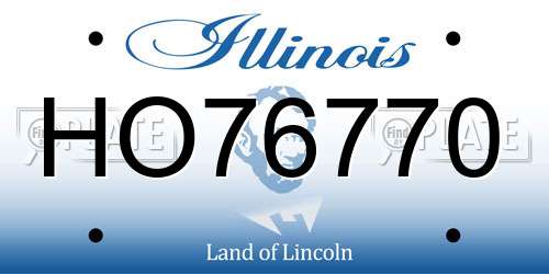HO76770 Illinois License Plate