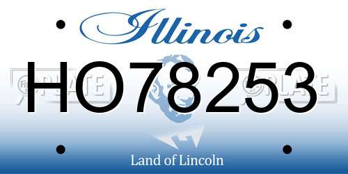 HO78253 Illinois License Plate