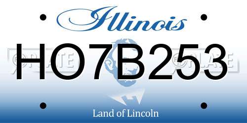 HO7B253 Illinois License Plate