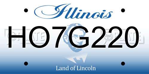 HO7G220 Illinois License Plate