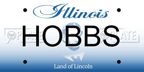 HOBBS Illinois License Plate