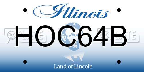 HOC64B Illinois License Plate
