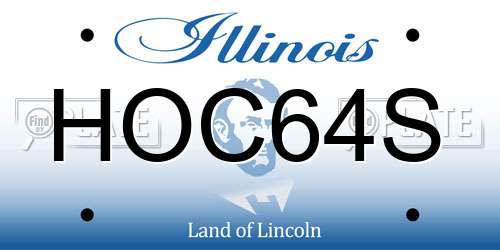 HOC64S Illinois License Plate